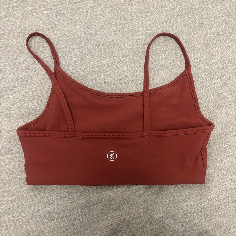 Rust Red Sports Bra - Picture 2 of 3